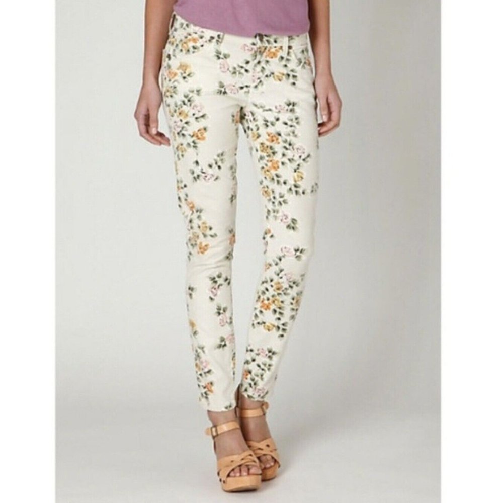 Citizens of Humanity Sz 27 Mandy High Waist Retro Slim Roll Up Floral Jeans - Picture 3 of 16